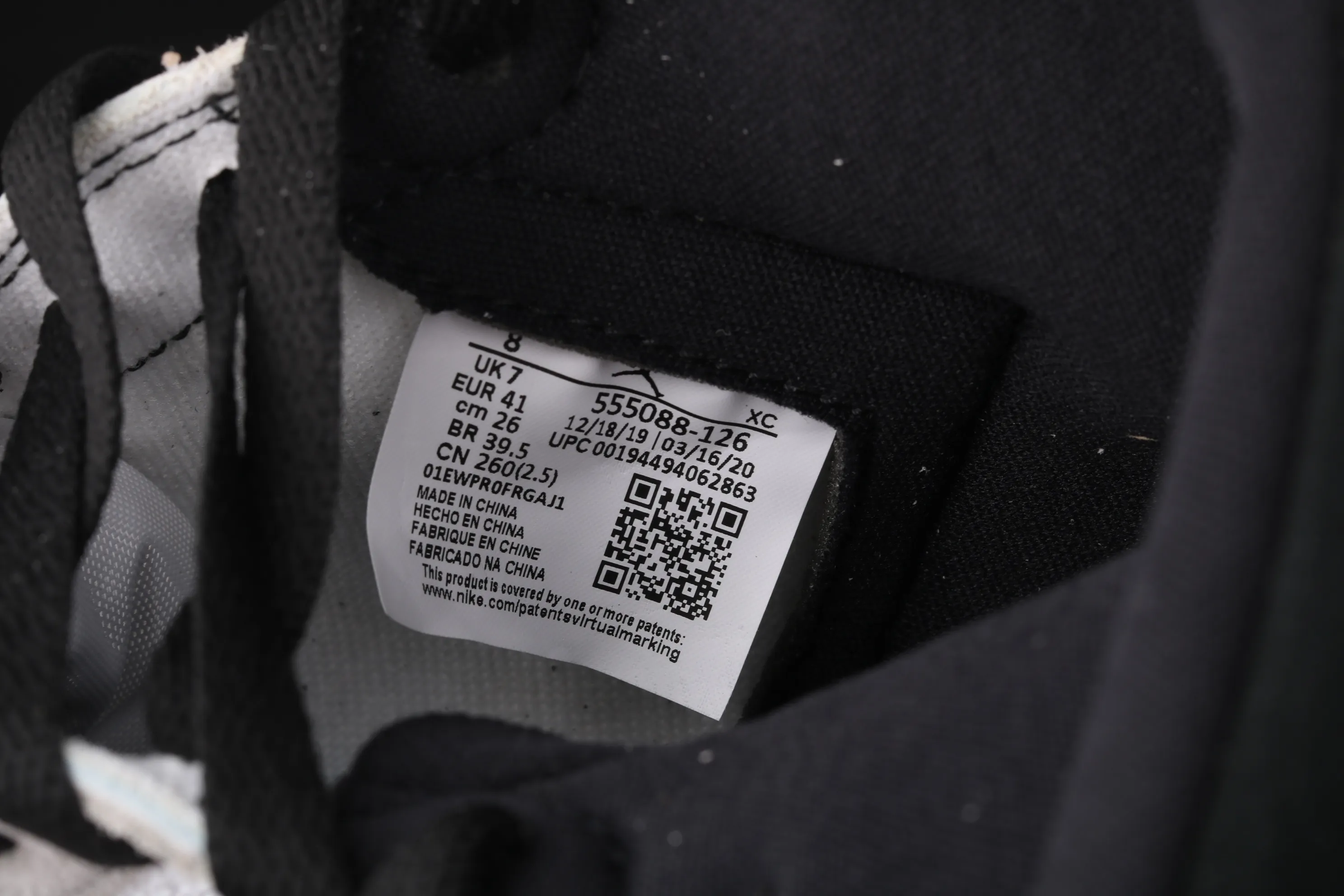 All categories Air Jordan Jordan series basketball shoes Air Jordan 1 High pure original version Air Jordan 1 Light Smoke Gray AJ1 Joe 1 light smoke gray 555088-126